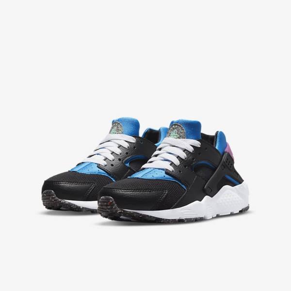 Αθλητικά Παπούτσια Nike Huarache Run Older παιδικα μαυρα ανοιχτο μπλε ροζ μεντα | NK601WSC