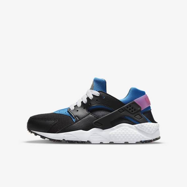 Αθλητικά Παπούτσια Nike Huarache Run Older παιδικα μαυρα ανοιχτο μπλε ροζ μεντα | NK601WSC