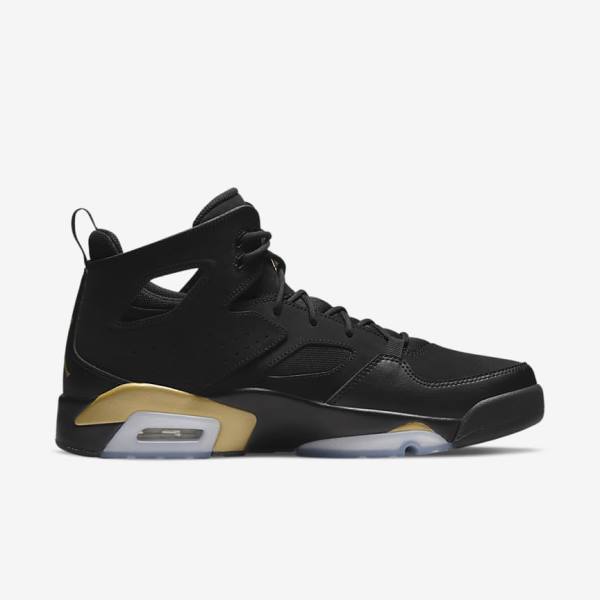 Αθλητικά Παπούτσια Nike Jordan Flight Club 91 ανδρικα μαυρα μεταλλικός χρυσο χρωμα | NK764ZPL