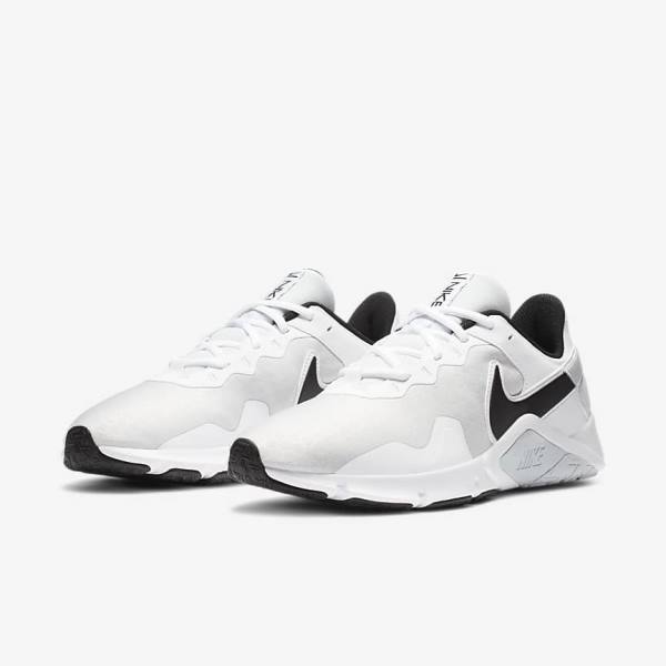 Αθλητικά Παπούτσια Nike Legend Essential 2 ανδρικα Πλατίνα ασπρα μαυρα | NK713ORN