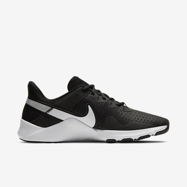 Αθλητικά Παπούτσια Nike Legend Essential 2 ανδρικα μαυρα μεταλλικός ασημι ασπρα | NK782SKM