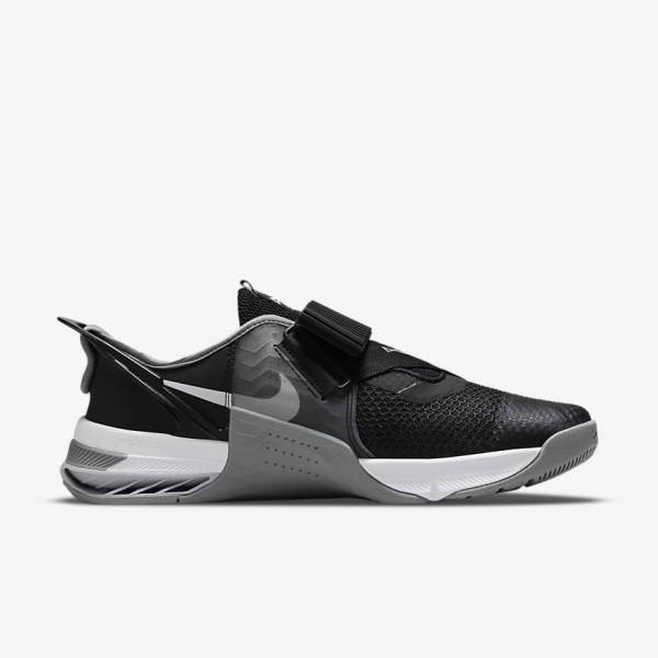 Αθλητικά Παπούτσια Nike Metcon 7 FlyEase ανδρικα μαυρα γκρι ασπρα Πλατίνα | NK341BMG