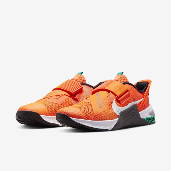 Αθλητικά Παπούτσια Nike Metcon 7 FlyEase γυναικεια πορτοκαλι σκούρο γκρι τυρκουάζ ασπρα | NK897OWD