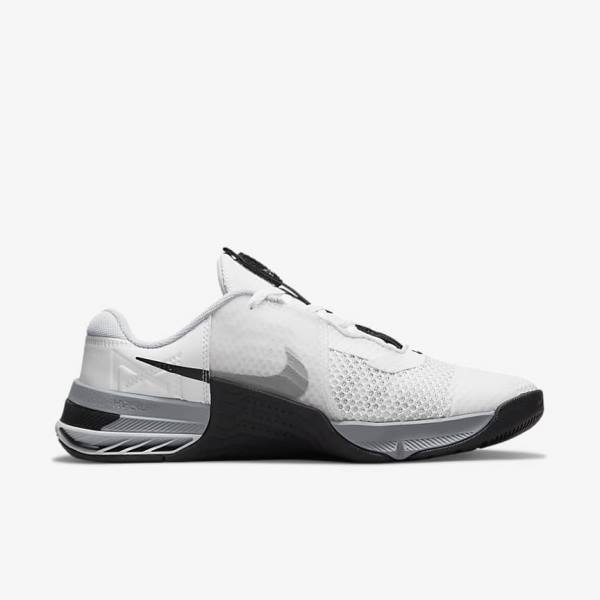 Αθλητικά Παπούτσια Nike Metcon 7 ανδρικα ασπρα γκρι Πλατίνα μαυρα | NK310URJ