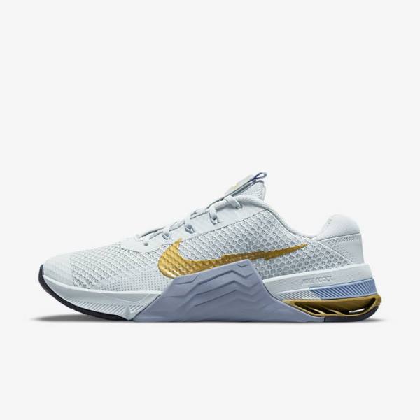 Αθλητικά Παπούτσια Nike Metcon 7 γυναικεια Πλατίνα μεταλλικός χρυσο χρωμα | NK362MCT