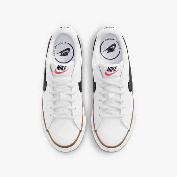 Αθλητικά Παπούτσια Nike NikeCourt Legacy Older παιδικα ασπρα ανοιχτο καφε μαυρα | NK193MYZ