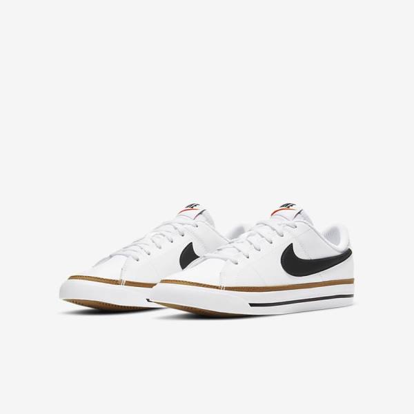 Αθλητικά Παπούτσια Nike NikeCourt Legacy Older παιδικα ασπρα ανοιχτο καφε μαυρα | NK193MYZ