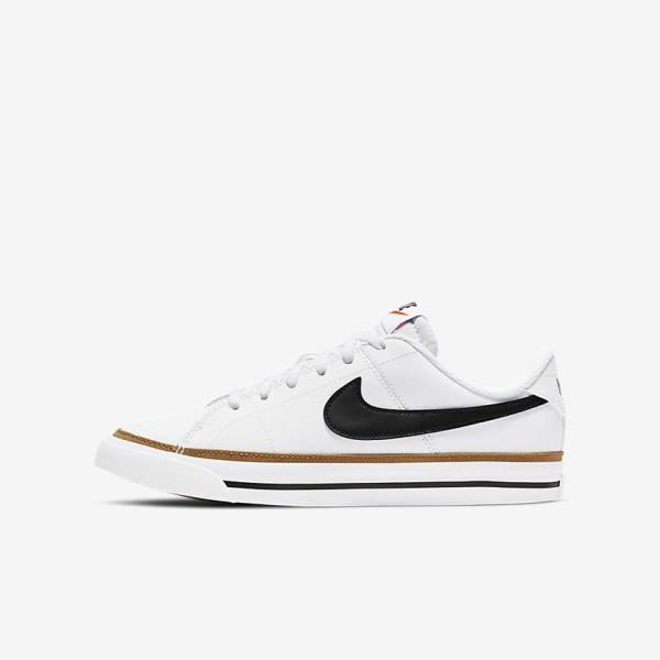 Αθλητικά Παπούτσια Nike NikeCourt Legacy Older παιδικα ασπρα ανοιχτο καφε μαυρα | NK193MYZ