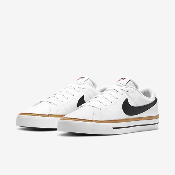 Αθλητικά Παπούτσια Nike NikeCourt Legacy ανδρικα ασπρα ανοιχτο καφε μαυρα | NK716BGR