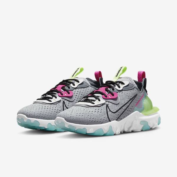 Αθλητικά Παπούτσια Nike React Vision γυναικεια γκρι ροζ μαυρα | NK641PTN