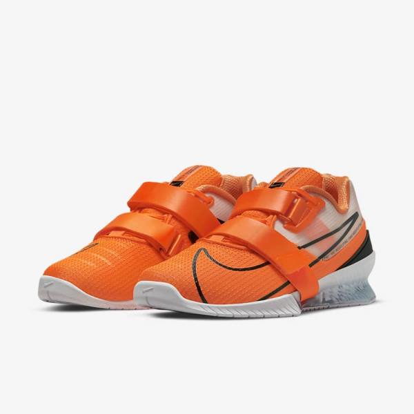 Αθλητικά Παπούτσια Nike Romaleos 4 ανδρικα πορτοκαλι ασπρα μαυρα | NK408GRV