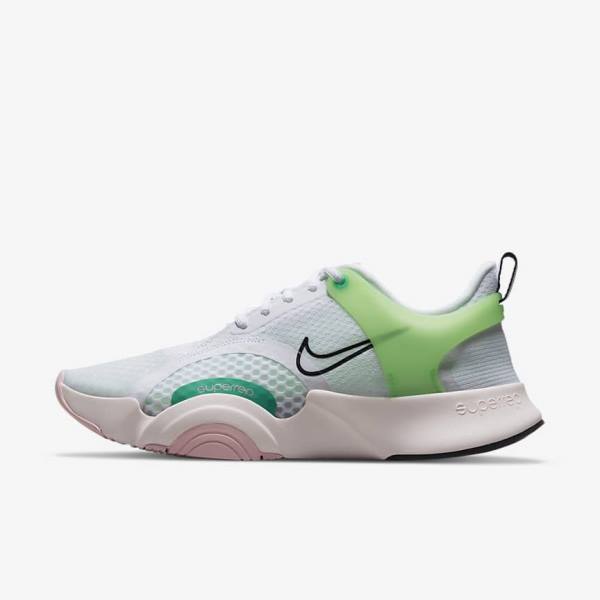 Αθλητικά Παπούτσια Nike SuperRep Go 2 γυναικεια ασπρα πρασινο ανοιχτο ροζ μαυρα | NK097QIG