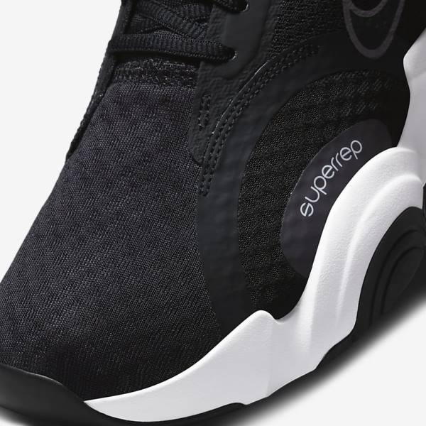 Αθλητικά Παπούτσια Nike SuperRep Go 2 γυναικεια μαυρα ασπρα μεταλλικός σκούρο γκρι | NK760HLC