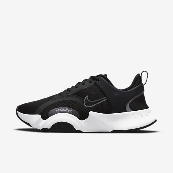 Αθλητικά Παπούτσια Nike SuperRep Go 2 γυναικεια μαυρα ασπρα μεταλλικός σκούρο γκρι | NK760HLC