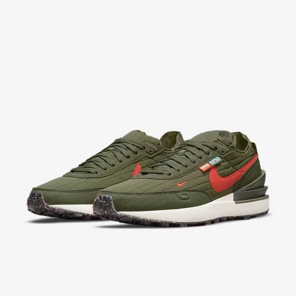 Αθλητικά Παπούτσια Nike Waffle One Premium ανδρικα Ελιά μαυρα πορτοκαλι | NK187QCH