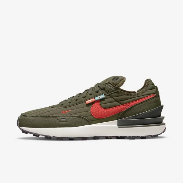 Αθλητικά Παπούτσια Nike Waffle One Premium ανδρικα Ελιά μαυρα πορτοκαλι | NK187QCH