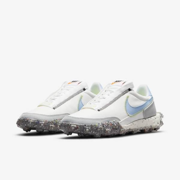 Αθλητικά Παπούτσια Nike Waffle Racer Crater γυναικεια ασπρα ανοιχτο λεμόνι | NK567UCX