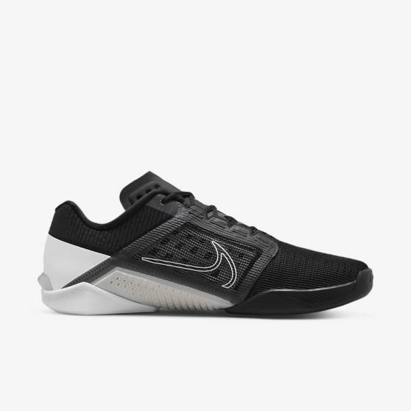 Αθλητικά Παπούτσια Nike Zoom Metcon Turbo 2 ανδρικα μαυρα ασπρα σκούρο γκρι μεταλλικός γκρι | NK896TBY