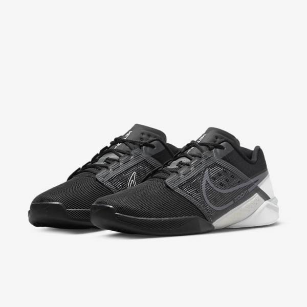 Αθλητικά Παπούτσια Nike Zoom Metcon Turbo 2 ανδρικα μαυρα ασπρα σκούρο γκρι μεταλλικός γκρι | NK896TBY