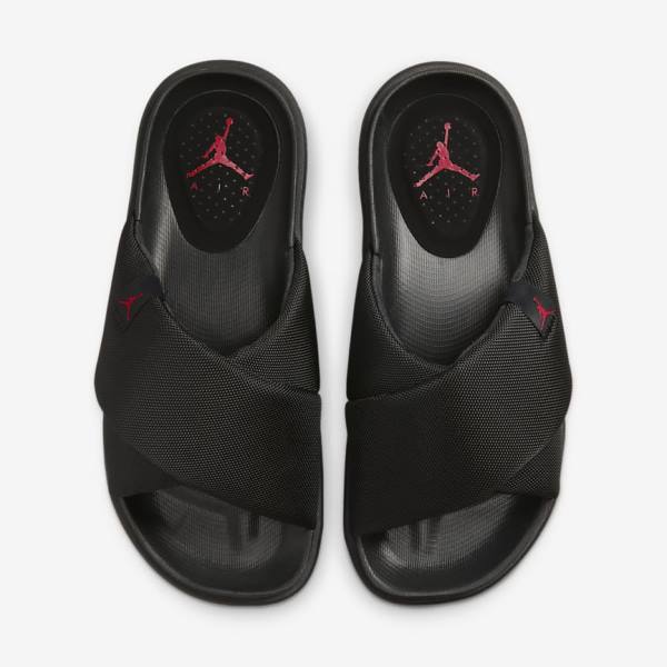 παντοφλεσ Nike Jordan Sophia γυναικεια μαυρα κοκκινα | NK370XVL