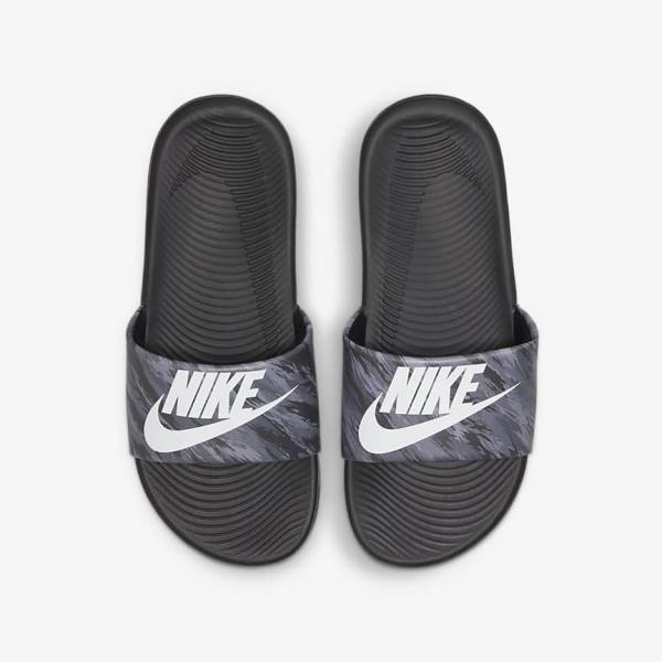 παντοφλεσ Nike Kawa SE Older παιδικα μαυρα Πλατίνα | NK345RJA