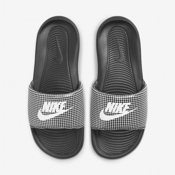 παντοφλεσ Nike Victori One Print γυναικεια μαυρα ασπρα | NK025IET