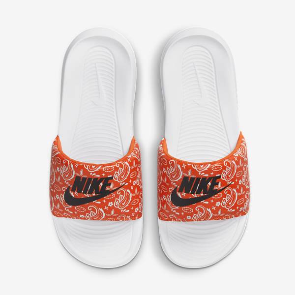 παντοφλεσ Nike Victori One Print γυναικεια πορτοκαλι ασπρα μαυρα | NK394FXL