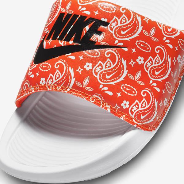 παντοφλεσ Nike Victori One Print γυναικεια πορτοκαλι ασπρα μαυρα | NK394FXL