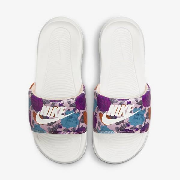 παντοφλεσ Nike Victori One Print γυναικεια ροζ ροζ κίτρινα | NK615LRS