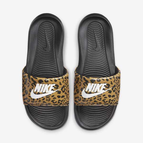 παντοφλεσ Nike Victori One Print γυναικεια μαυρα ασπρα | NK718QRT