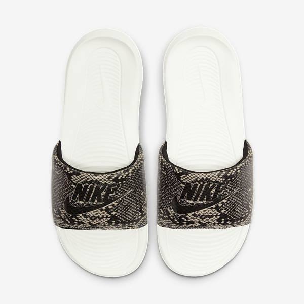 παντοφλεσ Nike Victori One Print γυναικεια καφε ασπρα μαυρα | NK840HQN