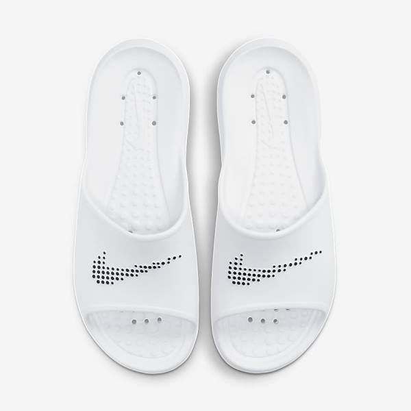 παντοφλεσ Nike Victori One Shower ανδρικα ασπρα μαυρα | NK206LWX