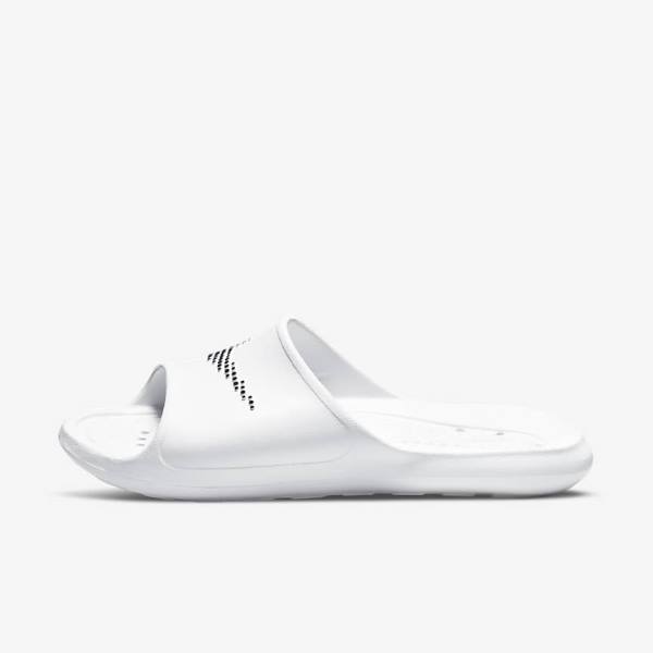 παντοφλεσ Nike Victori One Shower ανδρικα ασπρα μαυρα | NK206LWX