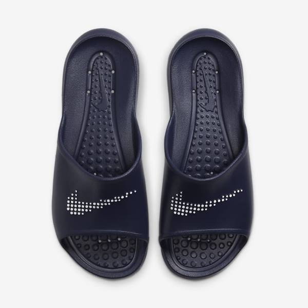 παντοφλεσ Nike Victori One Shower ανδρικα σκουρο μπλε σκουρο μπλε ασπρα | NK815PBE