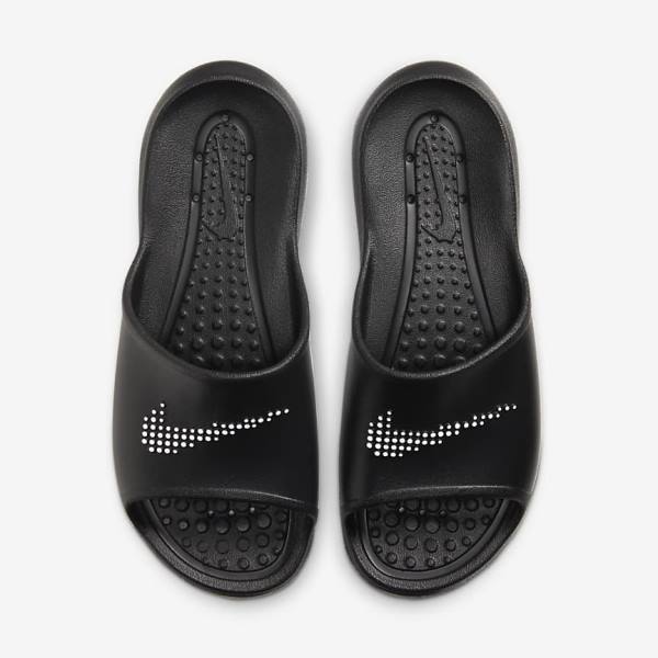 παντοφλεσ Nike Victori One Shower γυναικεια μαυρα ασπρα | NK296CZS