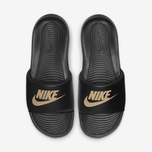 παντοφλεσ Nike Victori One ανδρικα μαυρα μεταλλικός χρυσο χρωμα | NK180LWS