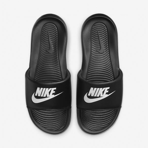 παντοφλεσ Nike Victori One ανδρικα μαυρα ασπρα | NK357RXM