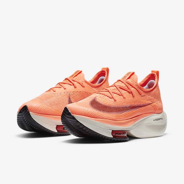 παπουτσια για τρεξιμο Nike Air Zoom Alphafly NEXT% Flyknit δρομου αγωνιστικα γυναικεια ανοιχτο Μάνγκο μεταλλικός κοκκινα καφε μαυρα | NK293CVQ