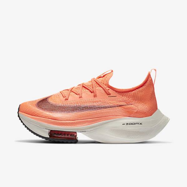 παπουτσια για τρεξιμο Nike Air Zoom Alphafly NEXT% Flyknit δρομου αγωνιστικα γυναικεια ανοιχτο Μάνγκο μεταλλικός κοκκινα καφε μαυρα | NK293CVQ