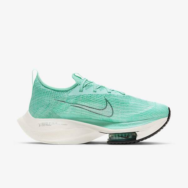 παπουτσια για τρεξιμο Nike Air Zoom Alphafly NEXT% Flyknit δρομου αγωνιστικα γυναικεια τυρκουάζ μαυρα ανοιχτο τυρκουάζ ασπρα | NK683MDE