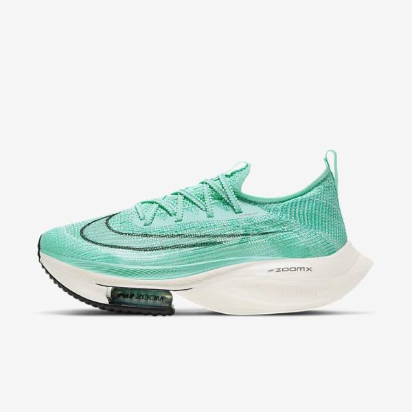 παπουτσια για τρεξιμο Nike Air Zoom Alphafly NEXT% Flyknit δρομου αγωνιστικα γυναικεια τυρκουάζ μαυρα ανοιχτο τυρκουάζ ασπρα | NK683MDE