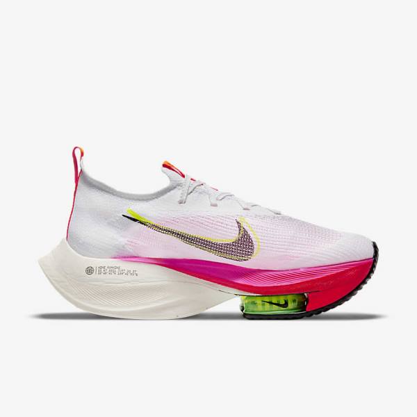 παπουτσια για τρεξιμο Nike Air Zoom Alphafly NEXT% Flyknit δρομου αγωνιστικα γυναικεια ασπρα μαυρα μαυρα | NK987TGR