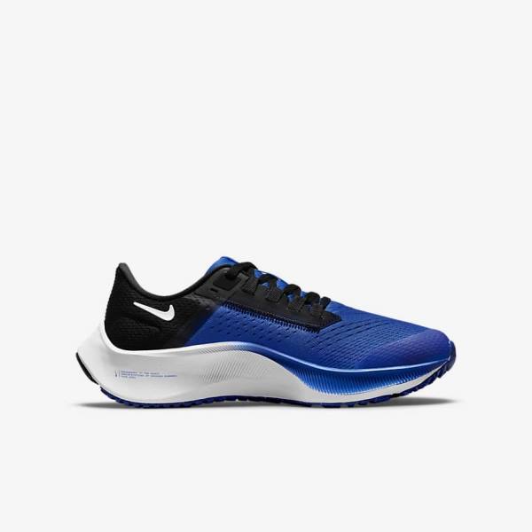 παπουτσια για τρεξιμο Nike Air Zoom Pegasus 38 Older δρομου παιδικα μπλε ρουά μαυρα ασπρα | NK317TPE