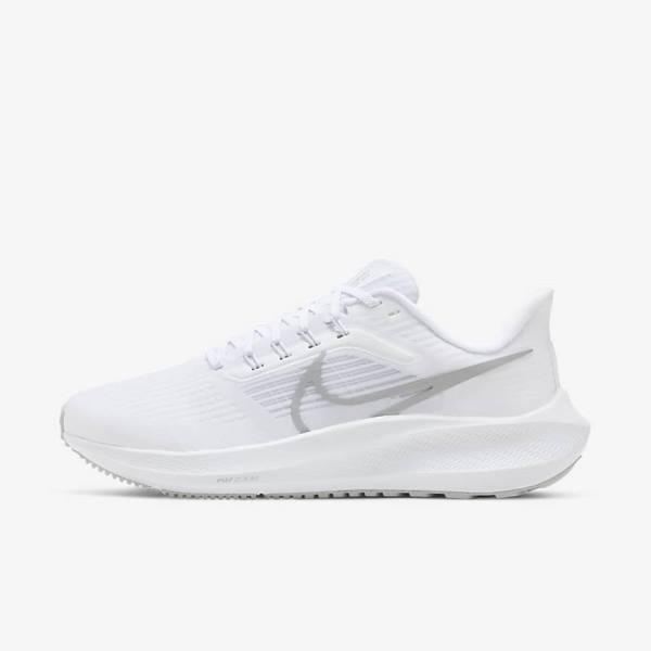 παπουτσια για τρεξιμο Nike Air Zoom Pegasus 39 δρομου γυναικεια ασπρα Πλατίνα γκρι μεταλλικός ασημι | NK698WEI