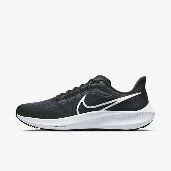 παπουτσια για τρεξιμο Nike Air Zoom Pegasus 39 δρομου ανδρικα μαυρα σκούρο γκρι ασπρα | NK791KBN