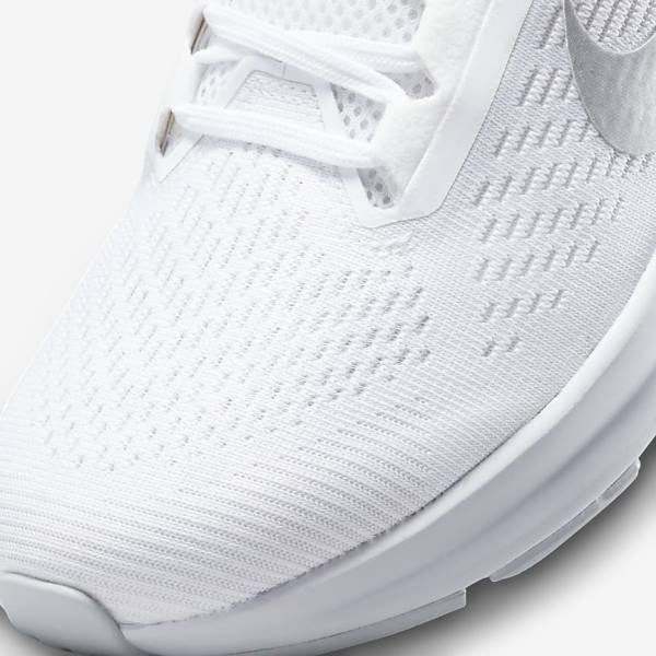 παπουτσια για τρεξιμο Nike Air Zoom Structure 24 δρομου γυναικεια ασπρα Πλατίνα Πλατίνα μεταλλικός ασημι | NK649KEZ