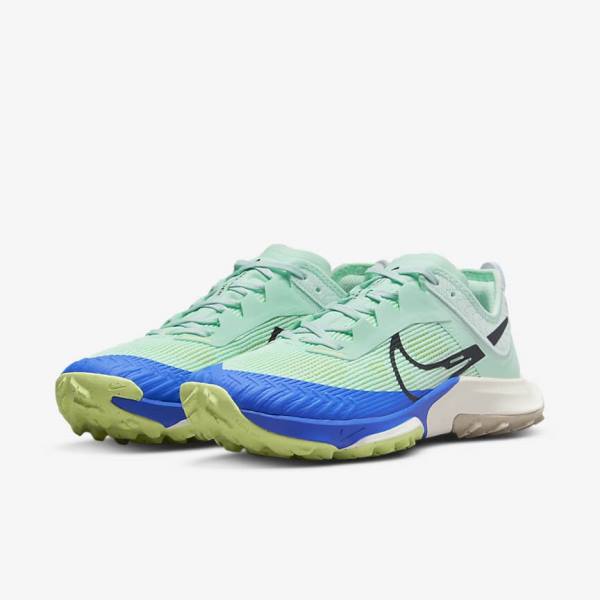 παπουτσια για τρεξιμο Nike Air Zoom Terra Kiger 8 Trail γυναικεια μεντα γκρι μπλε | NK097KGM