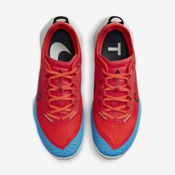 παπουτσια για τρεξιμο Nike Air Zoom Terra Kiger 8 Trail ανδρικα κοκκινα πορτοκαλι μπλε μαυρα | NK127FAN