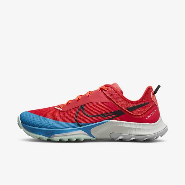 παπουτσια για τρεξιμο Nike Air Zoom Terra Kiger 8 Trail ανδρικα κοκκινα πορτοκαλι μπλε μαυρα | NK127FAN