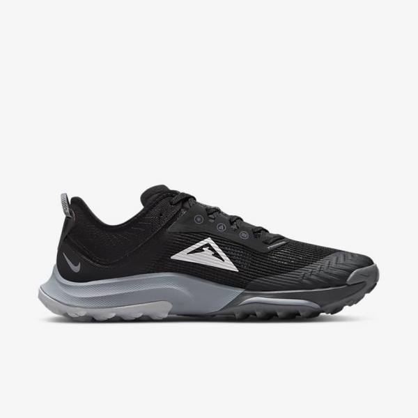 παπουτσια για τρεξιμο Nike Air Zoom Terra Kiger 8 Trail ανδρικα μαυρα σκούρο γκρι Πλατίνα | NK837JTO